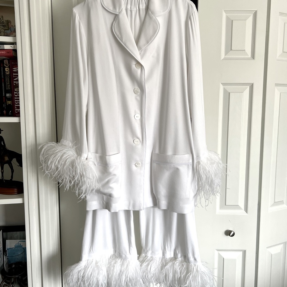Sleeper White Feather Pajama Set- Medium